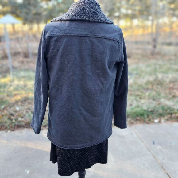 James Perse Los Angeles Sherpa Trimmed Shawl Collar Womens Jacket Size M - Picture 4 of 12